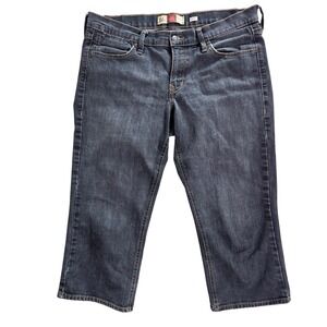 y2k old navy Low Waist Cropped Jeans Dark Wash